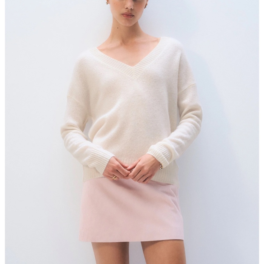 White + Warren Featherweight Cashmere Sweater NWT